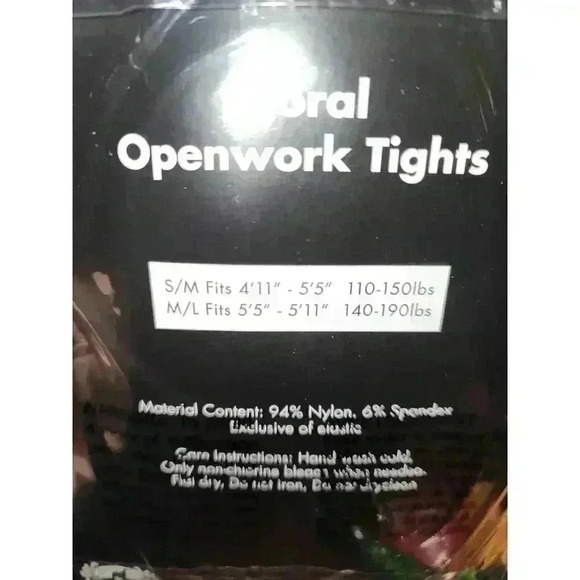 Floral Openwork Tights - Picture 2 of 2